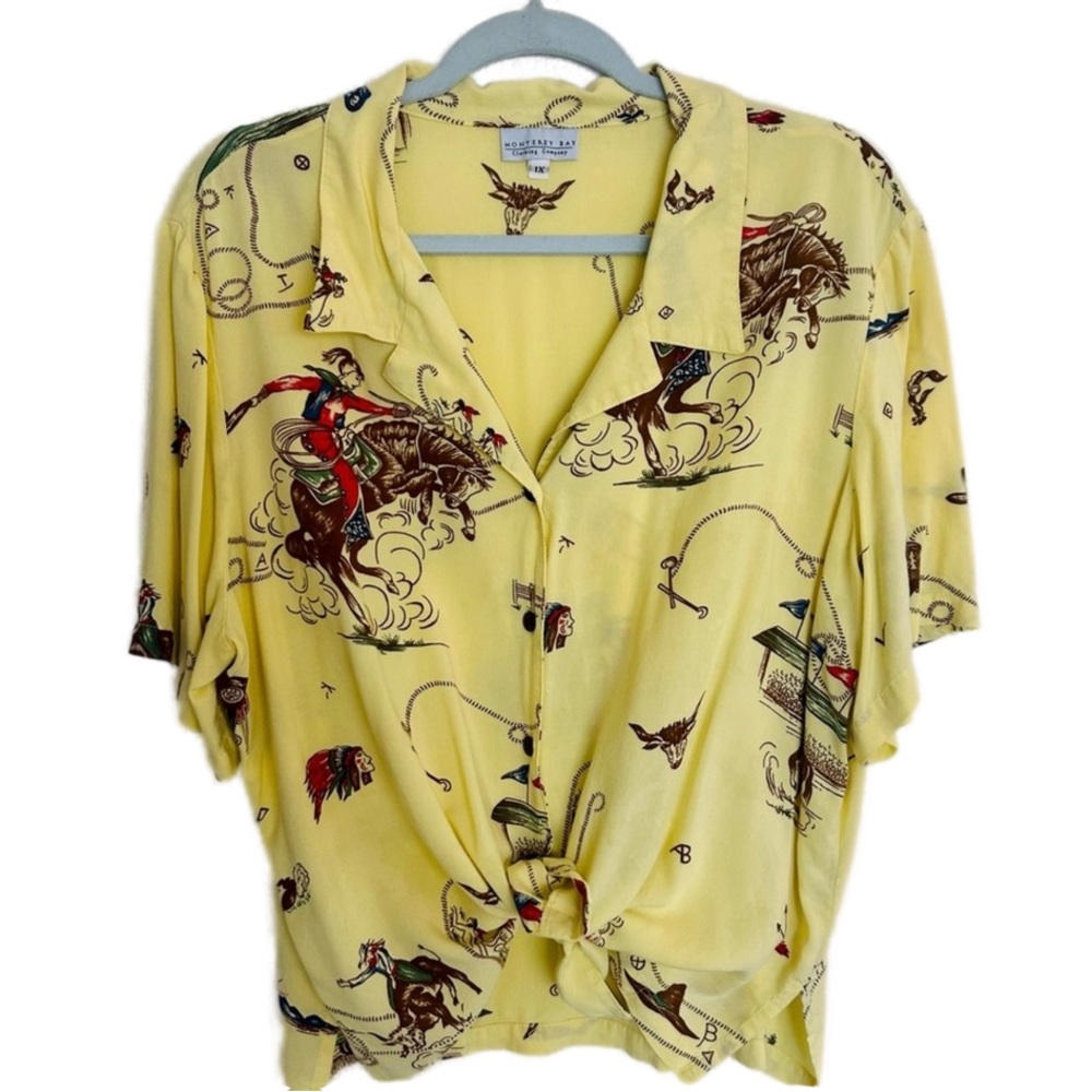🤠Western🤠 Cowgirl Vintage Yellow Button-down Shirt